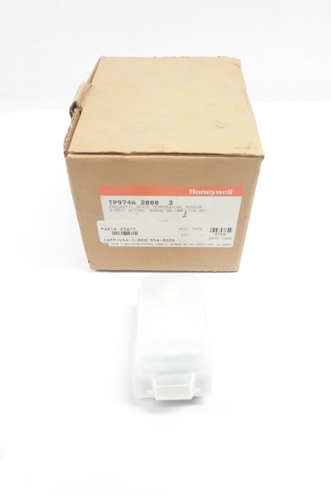HONEYWELL TP974A 2000 3 PNEUMATIC SPACE TEMPERATURE SENSOR 0-100F D655734