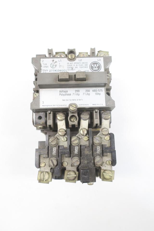 WESTINGHOUSE A200MICACM SIZE 1 27A MOTOR STARTER 120V-AC 10HP D594879