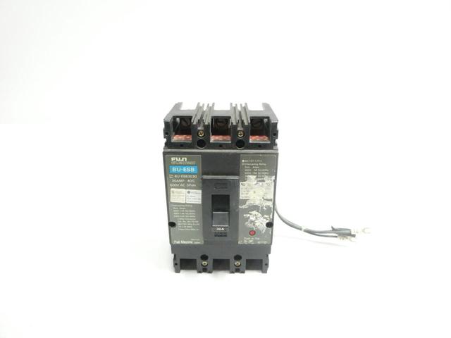 FUJI BU-ESB3030 MOLDED CASE CIRCUIT BREAKER 3P 30A AMP 600V-AC