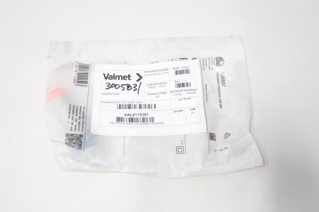 IFM EFECTOR IG5597 IGA2008-FRKG/US-100-IRF PROXIMITY SENSOR
