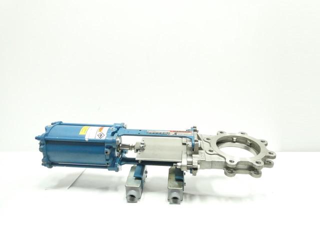 DEZURIK 9641976R001 PNEUMATIC STAINLESS FLANGED KNIFE GATE VALVE 6IN