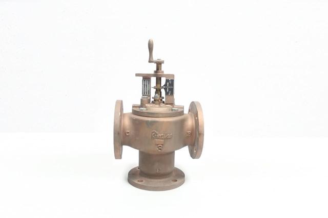ROBERTSHAW I-1284-D20 BRONZE FLANGED THERMOSTATIC TEMPERATURE VALVE 3IN