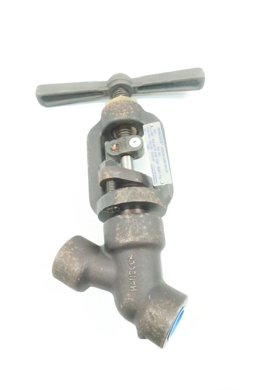 HANCOCK 4002W MANUAL STEEL SOCKET WELD GLOBE VALVE 3/4IN 1690