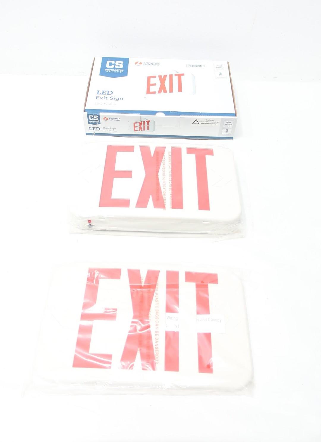 LITHONIA LIGHTING EXR LED EL M6 CONTRACTOR SELECT EMERGENCY EXIT SIGN 120/277VAC