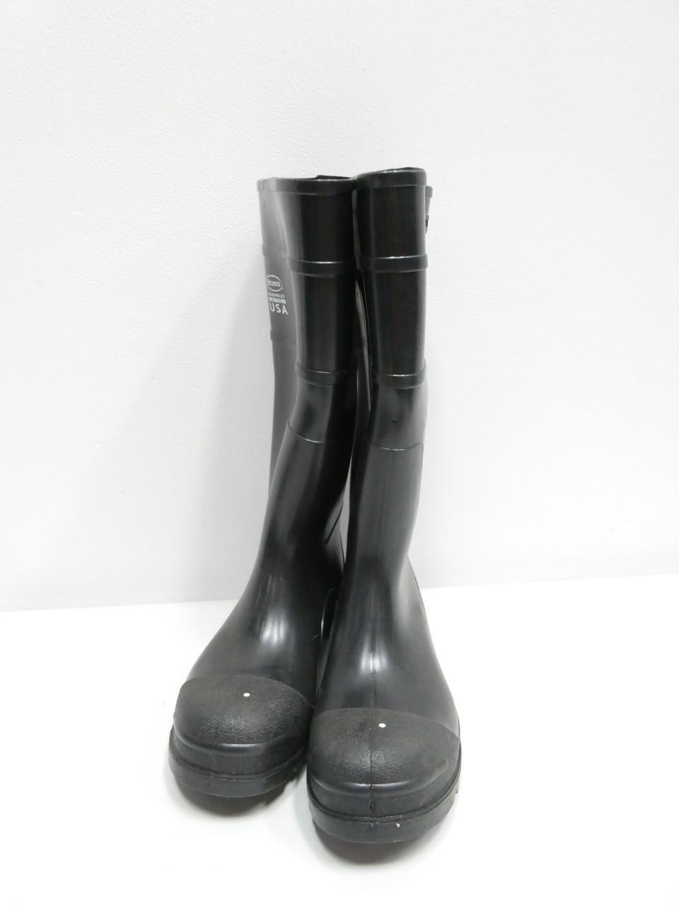 BOSS 2KS3961 SIZE 9 19IN ECONOMY PVC BLACK STEEL TOE BOOT