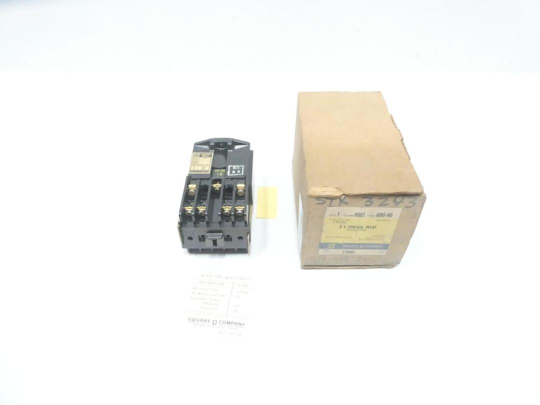 SQUARE D 8501 GD0-60 CONTROL RELAY 115V-DC