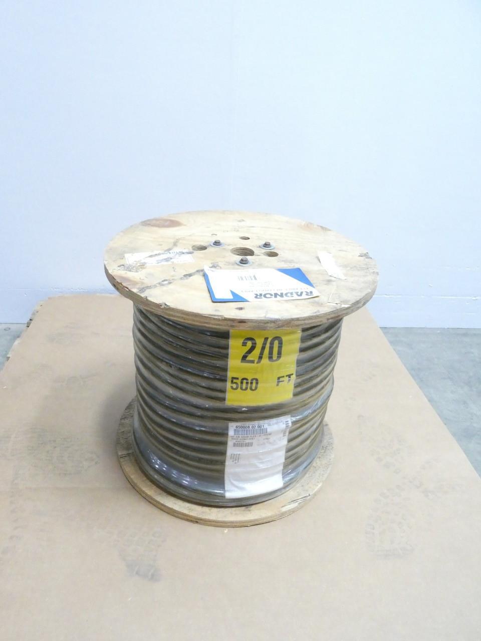 RADNOR 64003495 FLEX-A-PRENE BLACK FLEXIBLE WELDING CABLE 2/0 500FT REEL