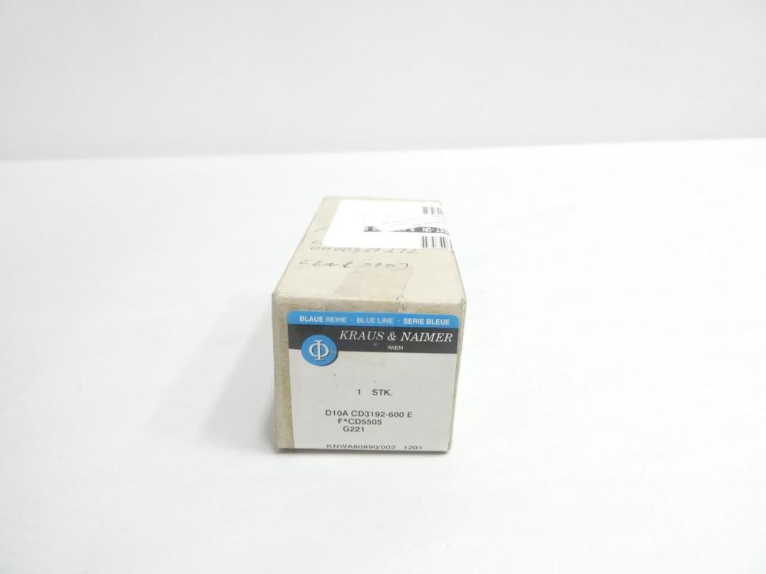 KRAUS & NAIMER D10A CD3192-600 ROTARY CAM SWITCH 600V-AC