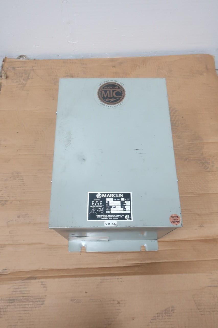 MARCUS MDI 7.5A4 DRY DISTRIBUTION TRANSFORMER 3PH 7.5KVA 600V-AC 277/480V-AC