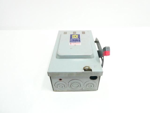 SQUARE D HU361 NON-FUSIBLE DISCONNECT SWITCH 3P 30A AMP 600V-AC 600V-DC