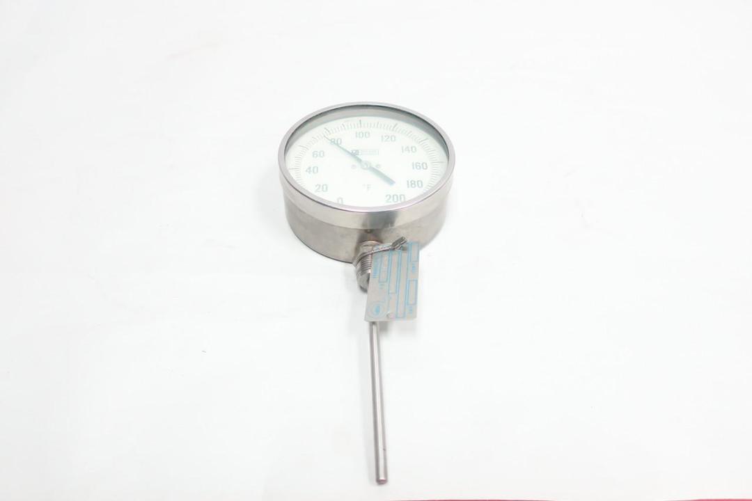 WEKSLER BM5-23 BIMETAL THERMOMETER 5IN 5-1/4IN 0-200F 1/2IN NPT