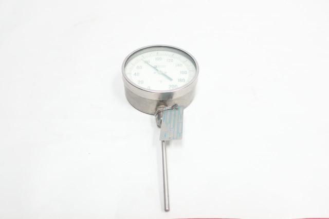 WEKSLER BM5-23 BIMETAL THERMOMETER 5IN 5-1/4IN 0-200F 1/2IN NPT