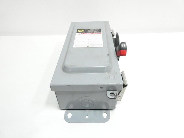SQUARE D HU361A NON-FUSIBLE DISCONNECT SWITCH 3P 30A AMP 600V-AC/DC