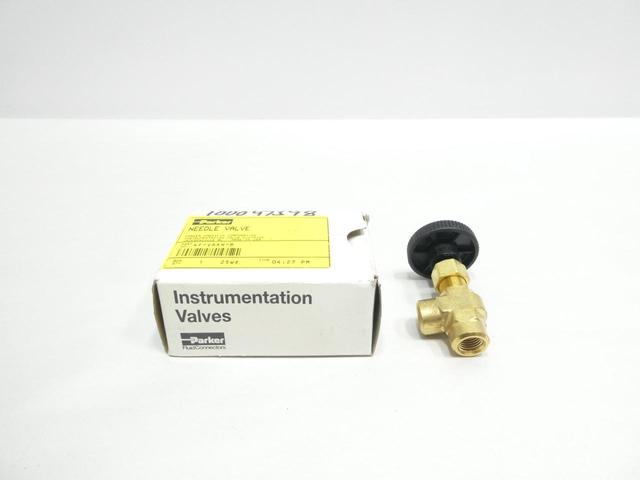 PARKER 4F-V6AN-B MANUAL NPT BRASS NEEDLE VALVE 1/4IN 