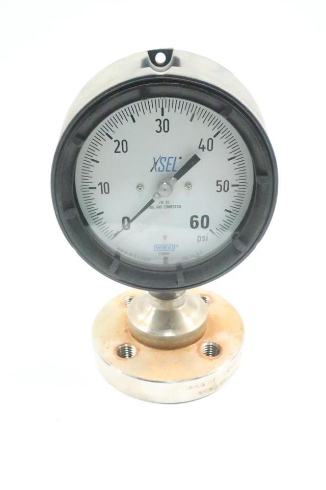 WIKA 8100HNF XSEL PRESSURE GAUGE 4-1/2IN 0-60PSI