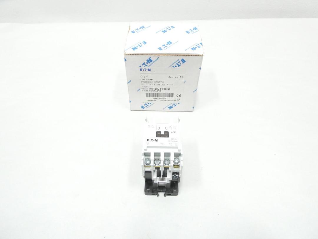 EATON D15CR40AB MULTIPOLE RELAY 120V-AC