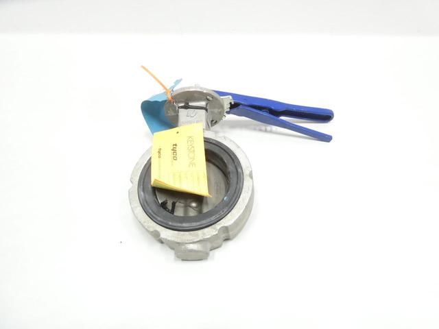 KEYSTONE 832-703-040-100-050 MANUAL ALUMINUM STAINLESS WAFER BUTTERFLY VALVE 4IN