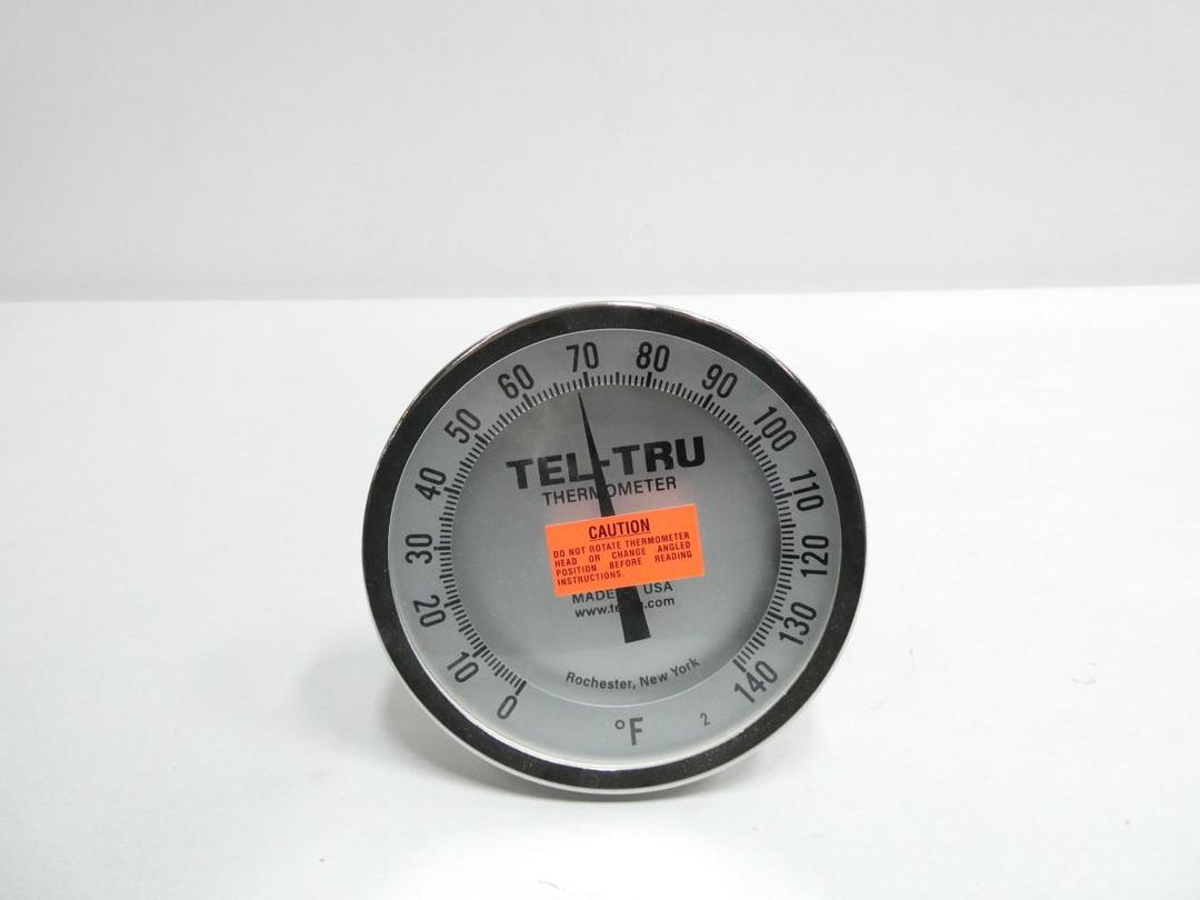 TEL-TRU AA575R BIMETAL THERMOMETER 4IN 0-140F 1/2IN NPT