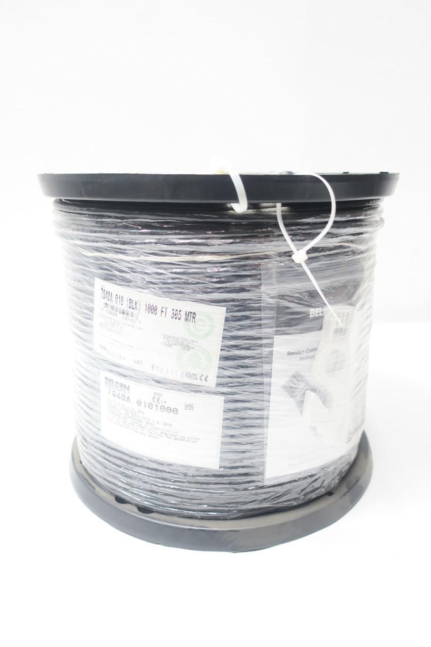 BELDEN 7940A 0101000 4 PAIR BLACK WIRE 23AWG 1000FT