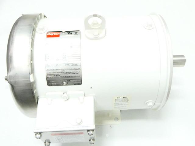 DAYTON 1TRY4 WASHDOWN MOTOR 184TC 3PH 5HP 1750RPM 208-230/460V-AC