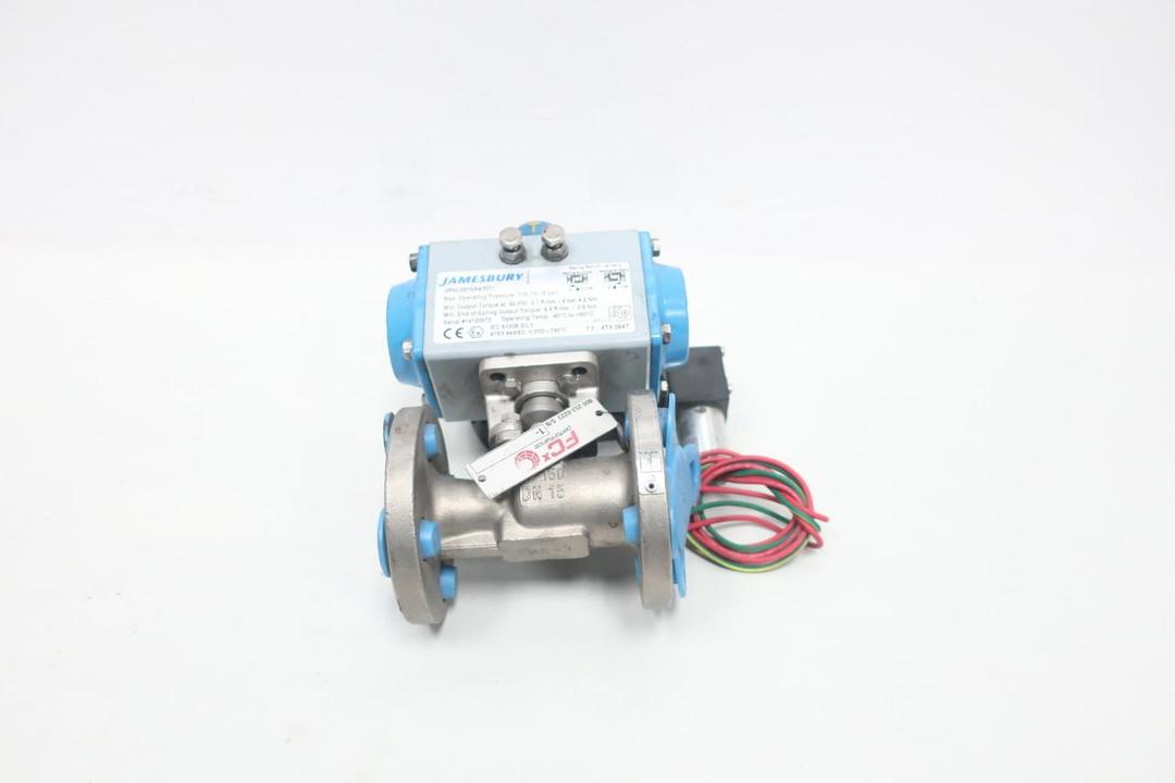 JAMESBURY 7150313600XTZ2 PNEUMATIC STAINLESS FLANGED BALL VALVE 1/2IN 150