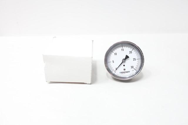 ASHCROFT 35-1009-AW-02B-30# PRESSURE GAUGE 3.5IN 1/4IN NPT 0-30PSI