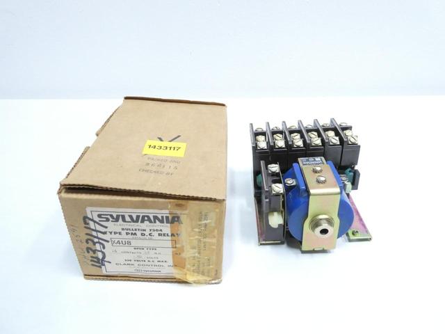SYLVANIA X4UB TYPE PM DC CONTROL RELAY 120V-DC
