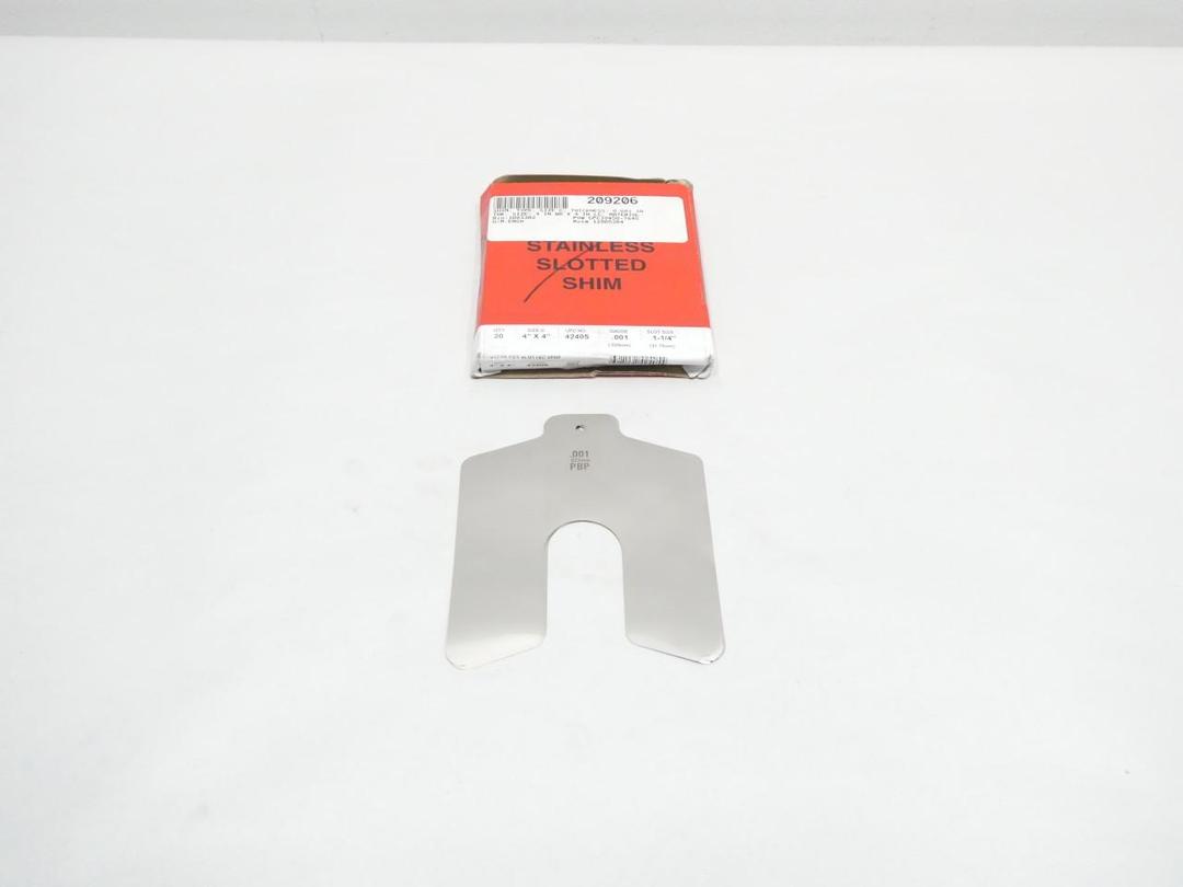 BOX OF 20 PRECISION BRAND 42405 0.001IN STAINLESS SHIM 4X4IN