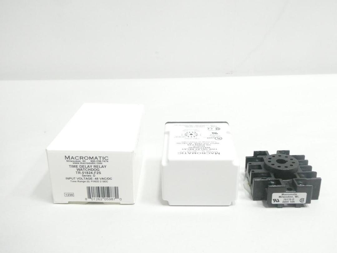 MACROMATIC TR-51824-F2S TIME DELAY RELAY 48V-AC/DC