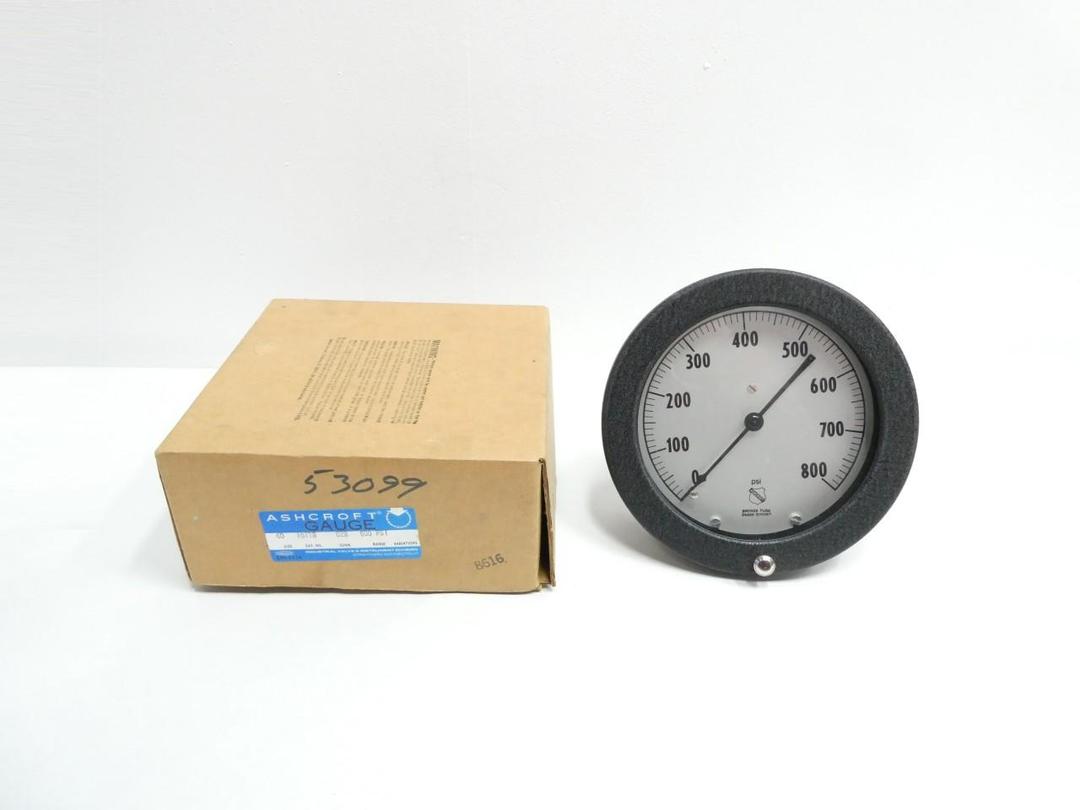 ASHCROFT 60-1017A-02B-800 PRESSURE GAUGE 6IN 1/4IN NPT 0-800PSI