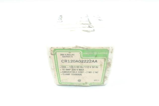 GENERAL ELECTRIC GE CR120A02222AA INDUSTRIAL RELAY 120V-AC