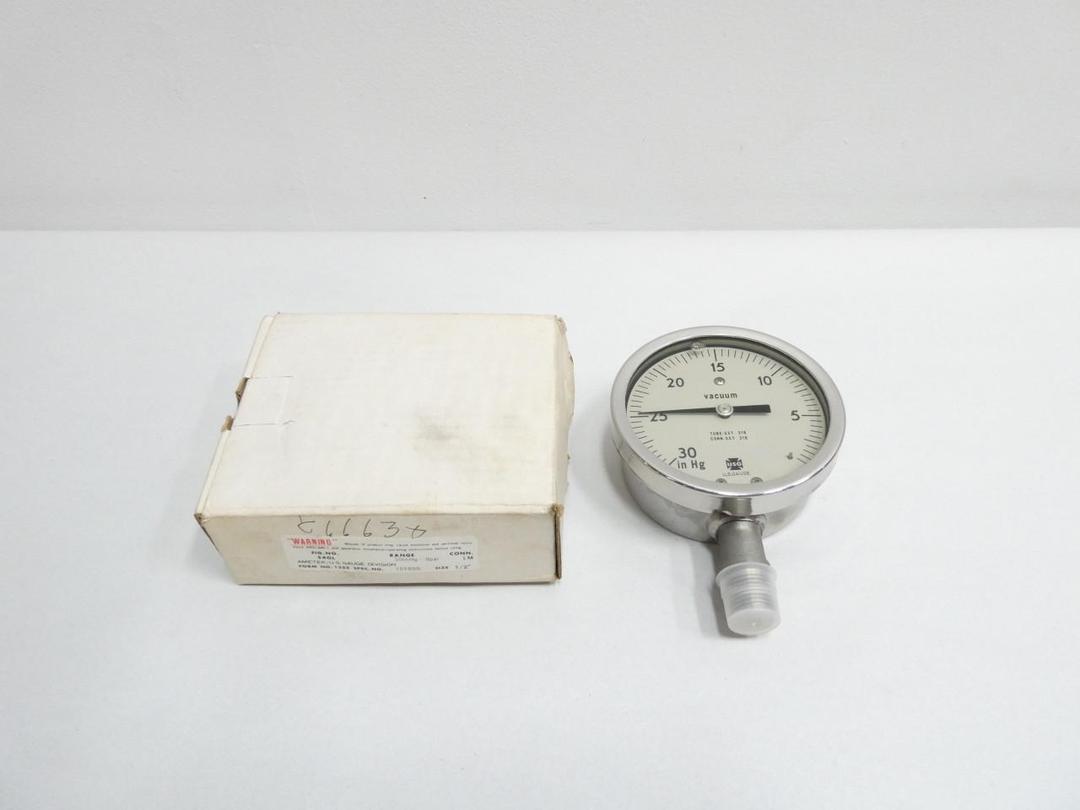AMETEK 540L PRESSURE GAUGE 4IN 1/2IN NPT 0-30IN-HG