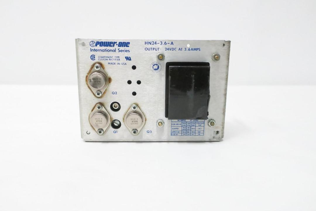 POWER-ONE HN24-3.6-A POWER SUPPLY 120/240V-AC 3.6A AMP 24V-DC