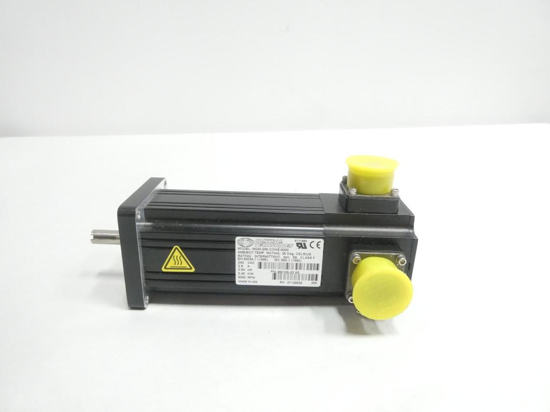 CONTROL TECHNOLOGY MGM-208-CONS-0000 SERVO MOTOR 3PH 0.64HP 5000RPM 240V-AC