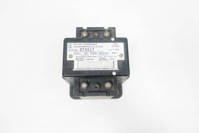 GENERAL ELECTRIC GE PTM-O VOLTAGE TRANSFORMER 200VA 360V-AC 120V-AC
