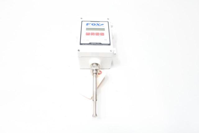 FOX FT2-041-E1 METHANE GAS MASS FLOWMETER/TEMPERATURE TRANSMITTER 24V-DC