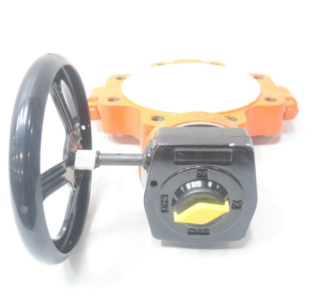 XOMOX XLD21 MANUAL IRON LUGGED BUTTERFLY VALVE 6IN 150