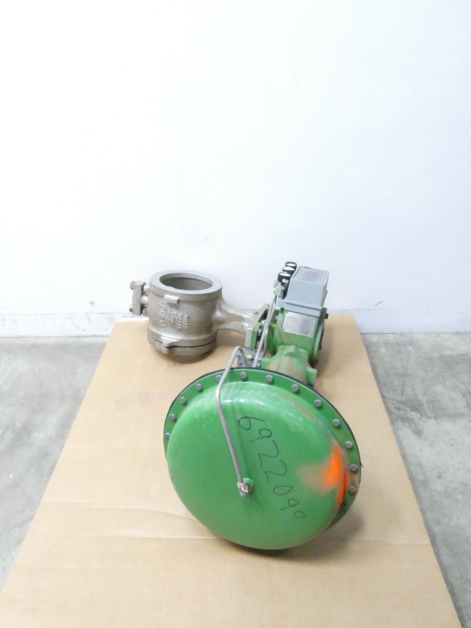 FISHER V100 1051 SIZE 60 3610J STAINLESS VEE-BALL CONTROL VALVE 8IN 600