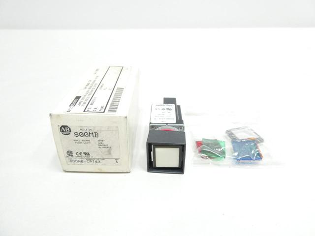 ALLEN BRADLEY 800MB-CP16X ILLUMINATED WHITE PUSHBUTTON 110/120V-AC