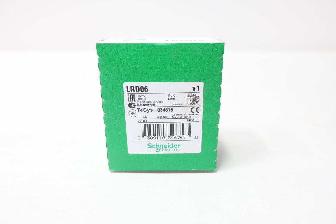 SCHNEIDER LRD06 OVERLOAD RELAY 1-1.6A AMP