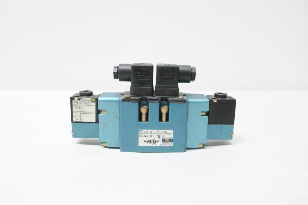 MAC MV-A2B-A211-PP-611JE PNEUMATIC SOLENOID VALVE 24V-DC 150PSI