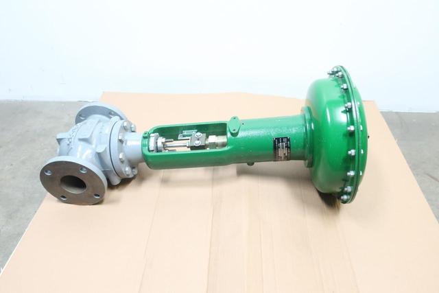 FISHER ET 657 SIZE 45 PNEUMATIC IRON FLANGED CONTROL VALVE 3IN 125