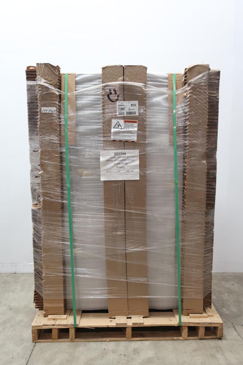 HOFFMAN A724818FSD NEMA TYPE 12 FREESTAND GRAY STEEL ENCLOSURE 72X48X18