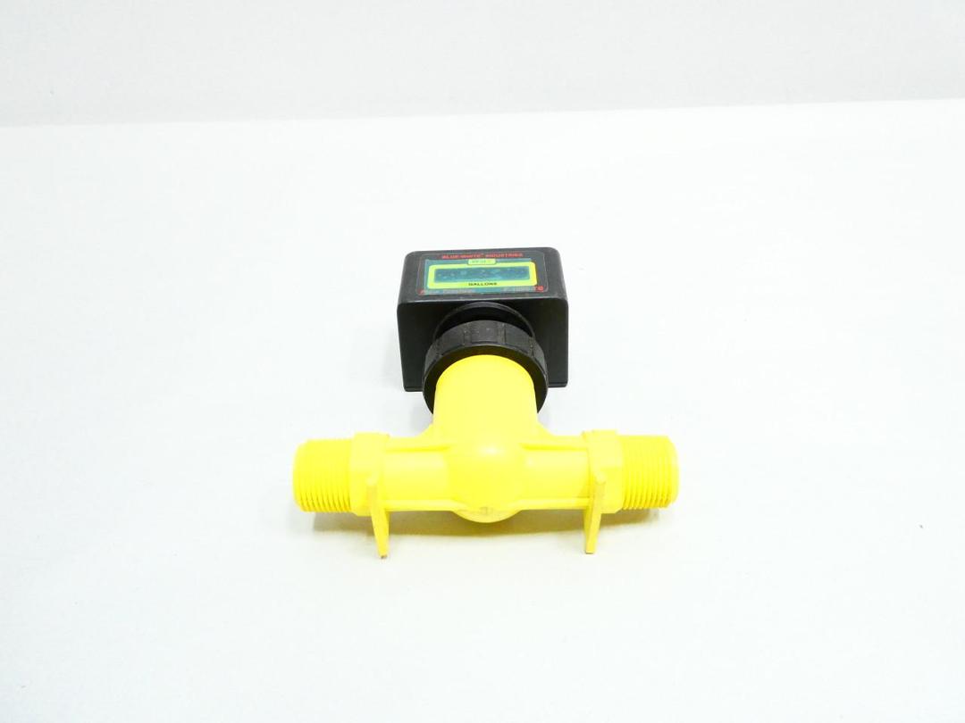 BLUE-WHITE F-1000 TB-750MI-GPM1 PADDLEWHEEL FLOW METER 3-30GPM 3/4IN NPT
