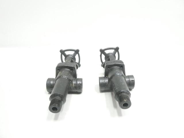  BOX OF 2 JERGUSON 76BL MANUAL STEEL THREADED GAGE VALVE NPT 1/2IN X 3//4IN
