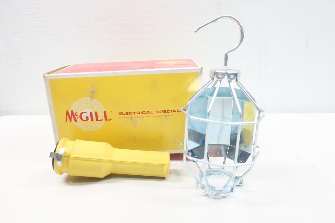 MCGILL 7000RG HAND LAMP RUBBER HANDLE CAGE WITH REFLECTOR 200W 120V-AC