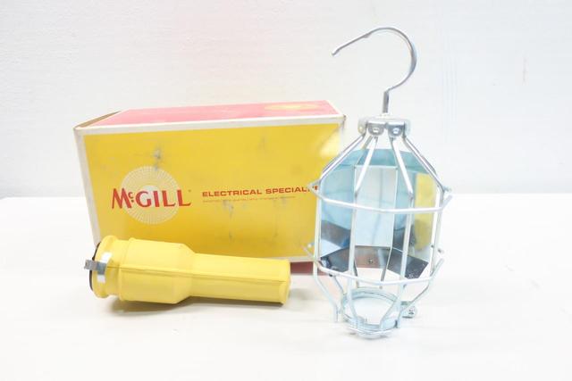 MCGILL 7000RG HAND LAMP RUBBER HANDLE CAGE WITH REFLECTOR 200W 120V-AC