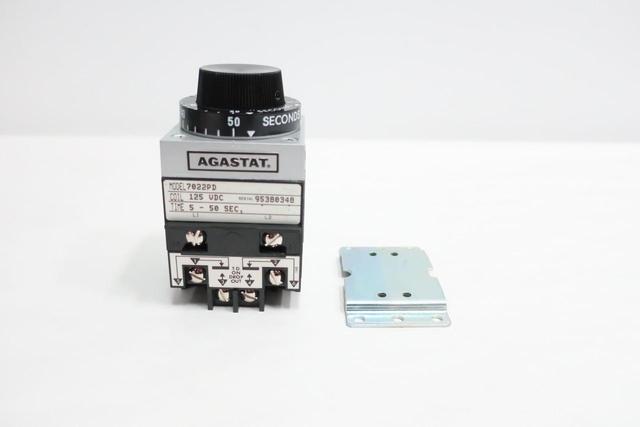 AGASTAT 7022PD TIME DELAY RELAY 5-50SEC 125V-DC