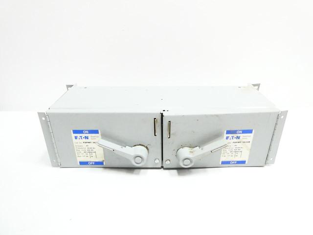 EATON FDPWT 3622R TWIN FUSIBLE DEAD FRONT PANEL SWITCH 60A AMP 600V-AC