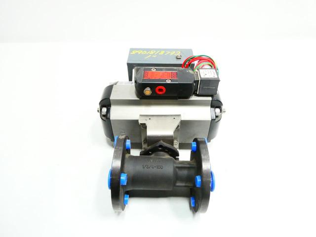 VELAN 00302-SSEAE PNEUMATIC STEEL FLANGED BALL VALVE 3/4IN X 1IN 150